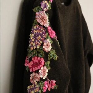 Floral Embroidered Sweater